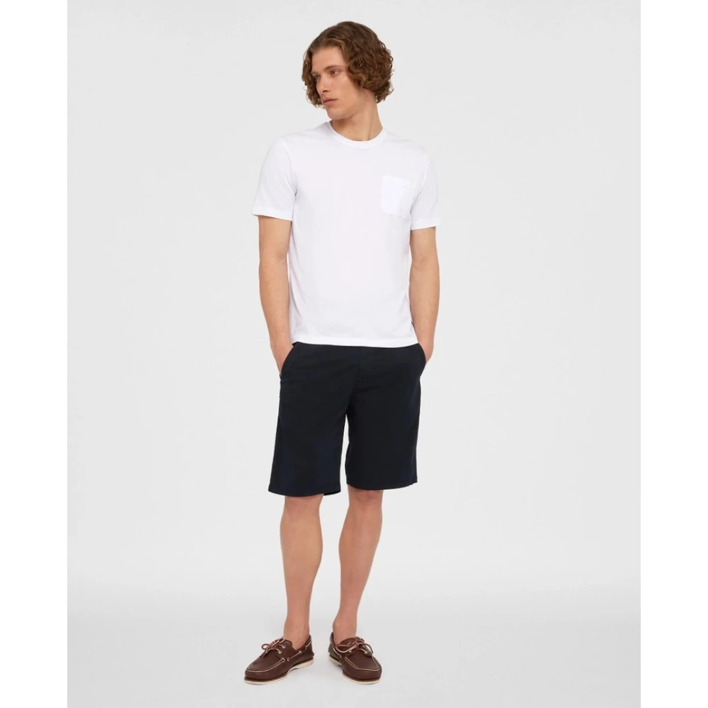 Aspesi Witte Crew Neck T-shirt met Zak White Heren