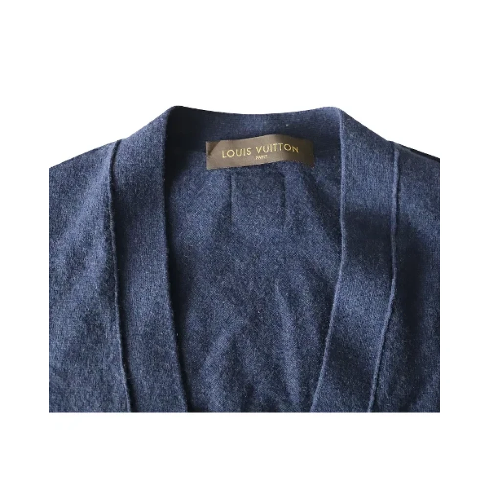 Louis Vuitton Vintage Pre-owned Wool tops Blue Dames