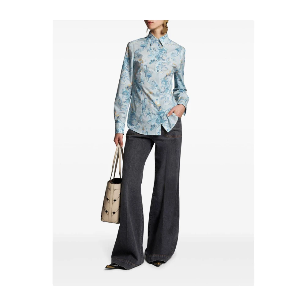 ETRO Casual Katoenen Overhemd voor Mannen Blue Dames