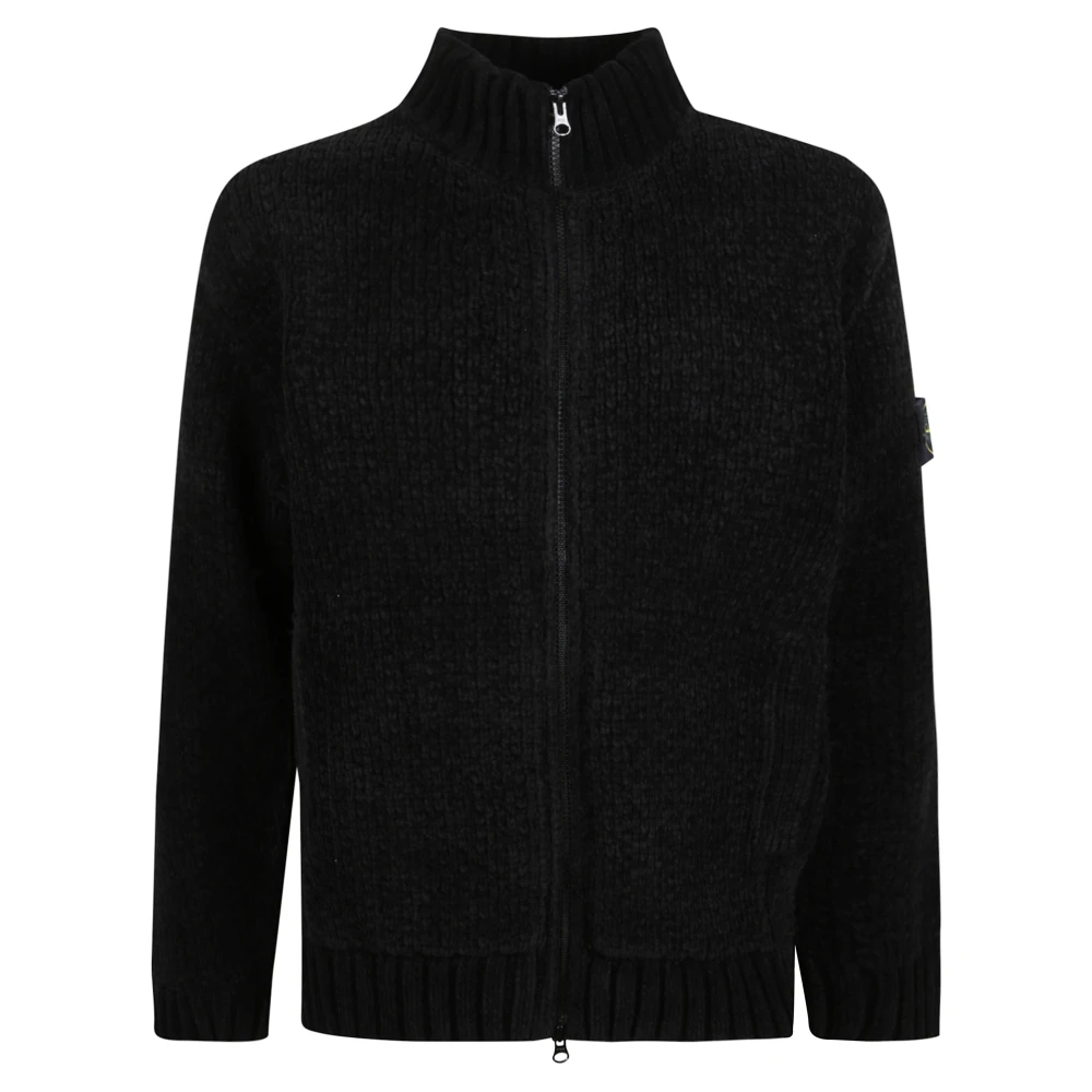 Stone Island Men's Black Cardigans, L, Jumpers