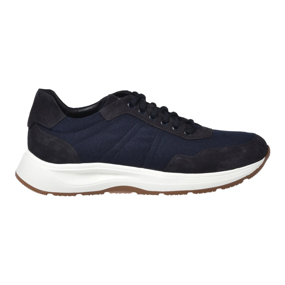 Baldinini Men's Blue Sneakers, 10 Uk, Suede Leather And Fabric Trainers