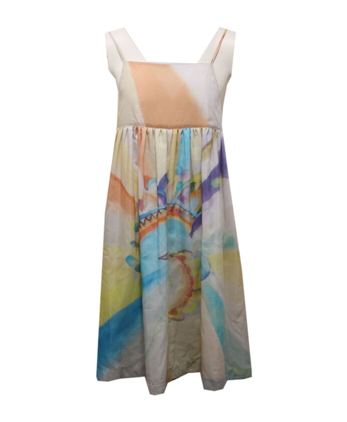 robe-arc-en-ciel-pour-enfants-en-coton-soie
