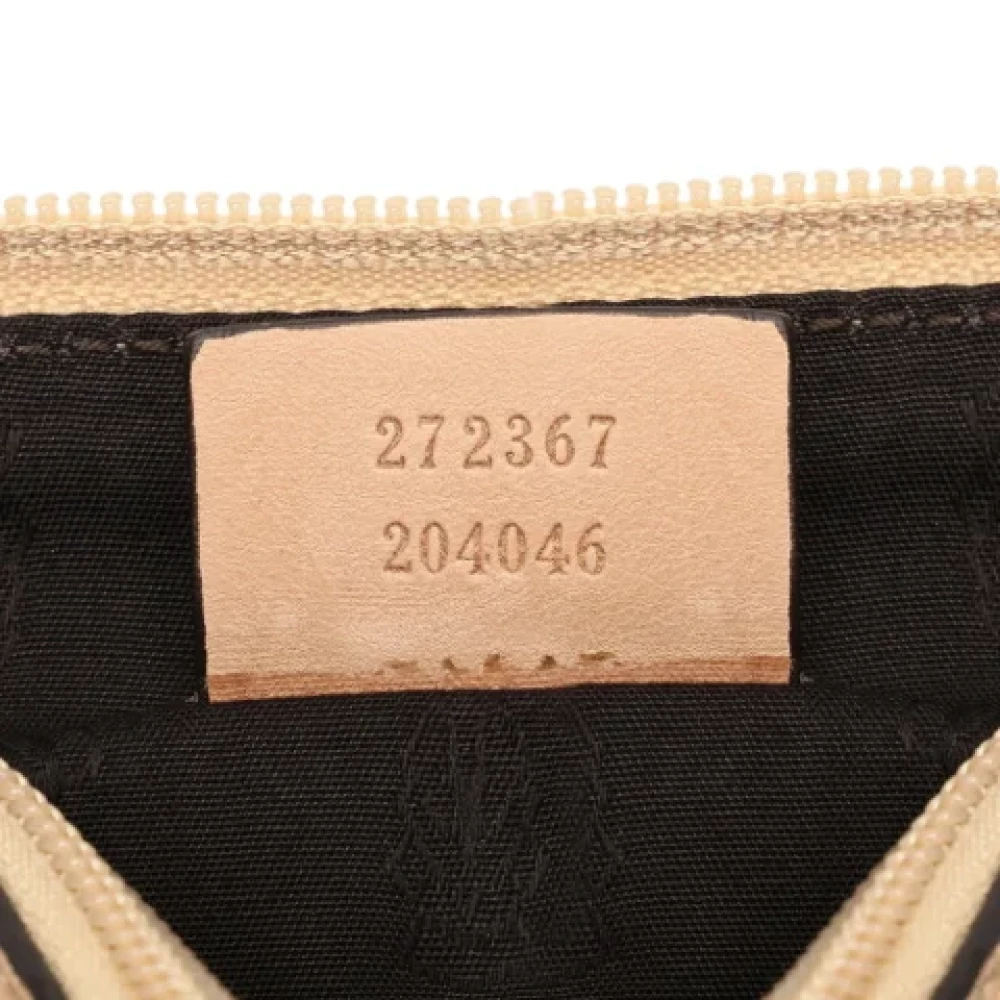Gucci Vintage Pre-owned Leather pouches Beige Dames