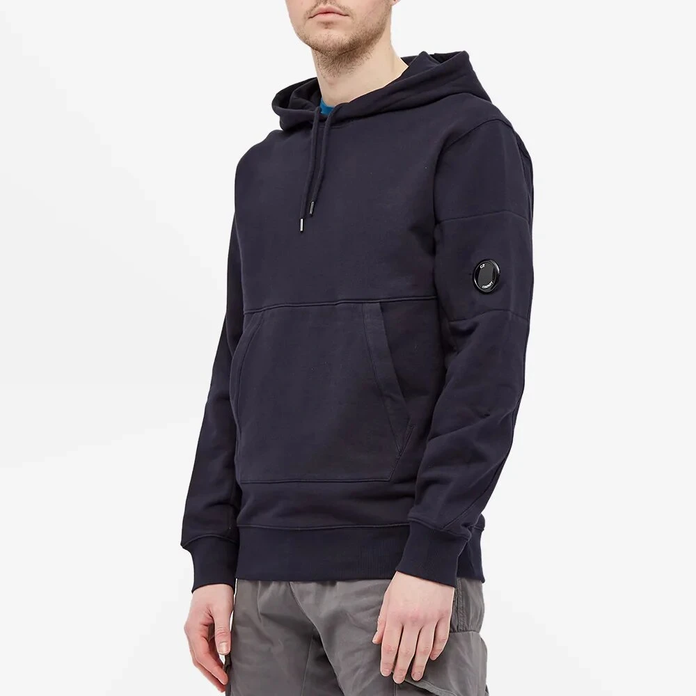 C.P. Company Diagonal Fleece Pullover Hoodie Blue Heren