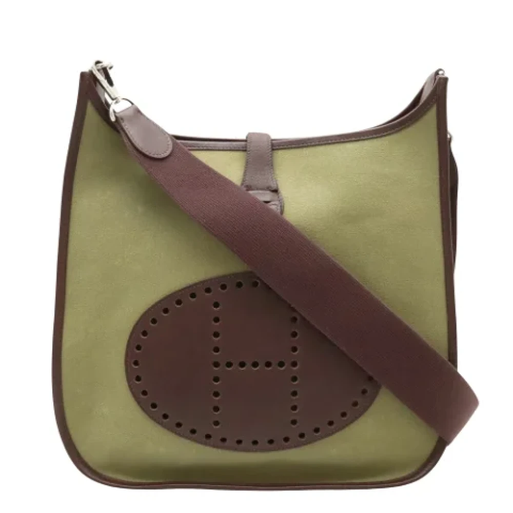 Hermès Vintage Pre-owned Canvas shoulder-bags Brown Dames