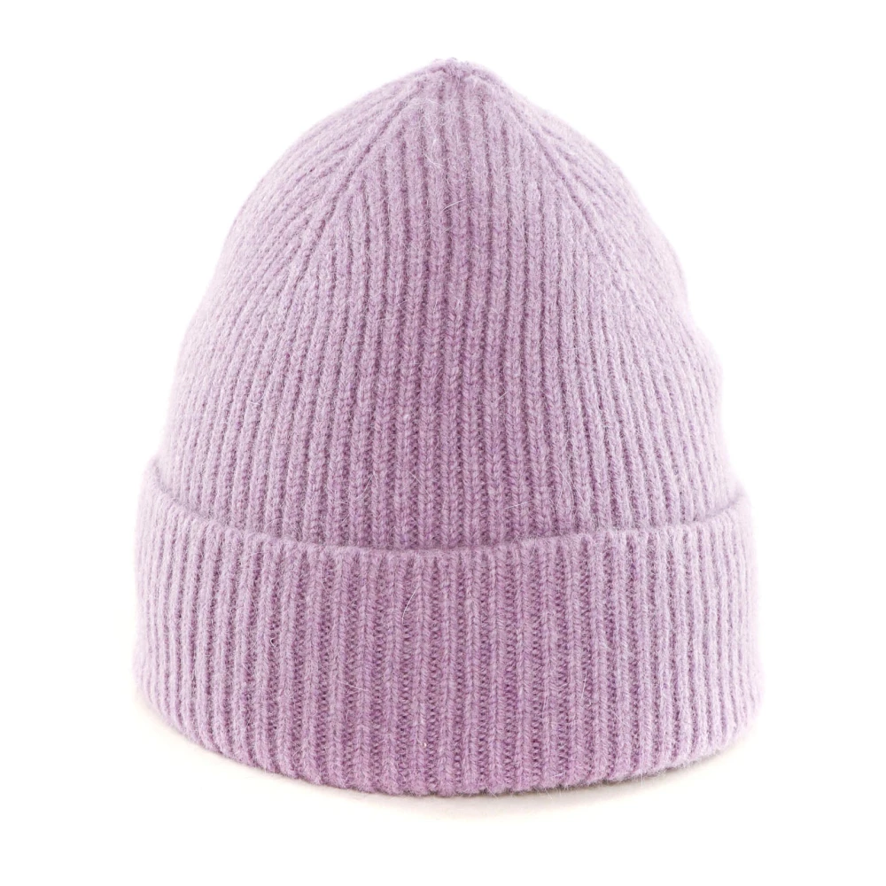 Le bonnet Gebreide Beanie Made in Schotland Purple Heren