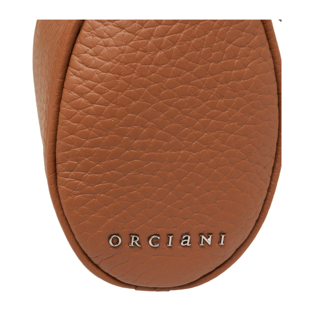 Orciani Bruine leren schoudertas Brown Dames