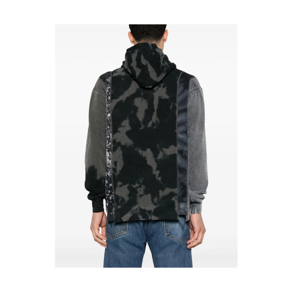Needles Abstract Patchwork Hoodie Sweater Gray Heren