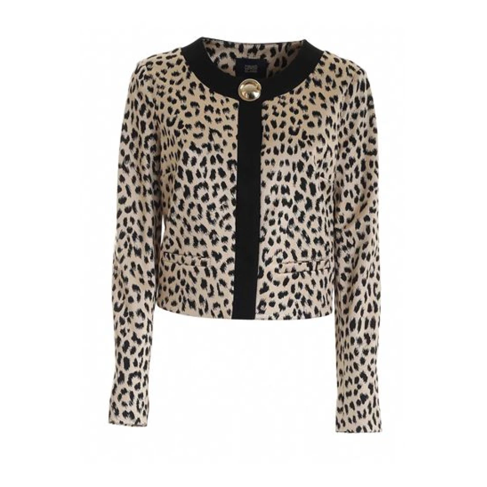 Cavalli Class Bruin Gouden Licht Jack voor Vrouwen Beige Dames