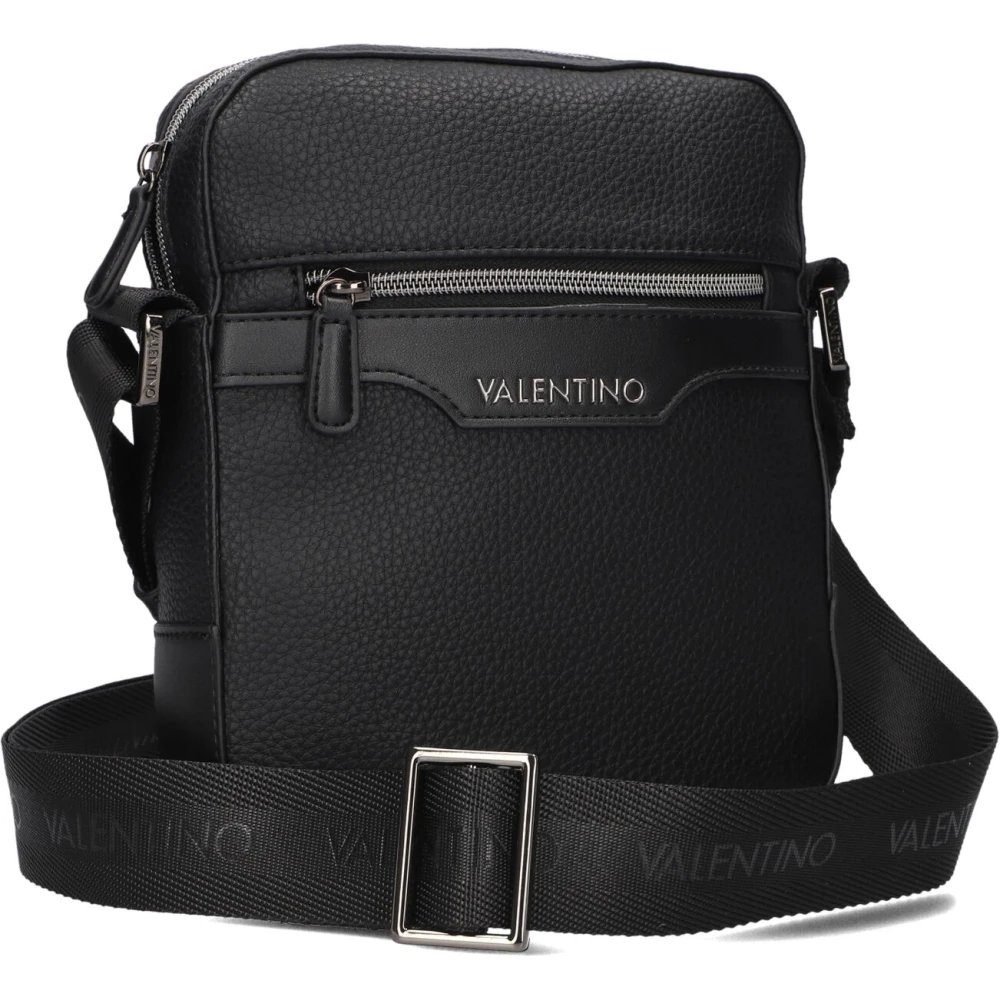 Valentino Zwarte Crossbody Schoudertas met Ritsvak Black Dames