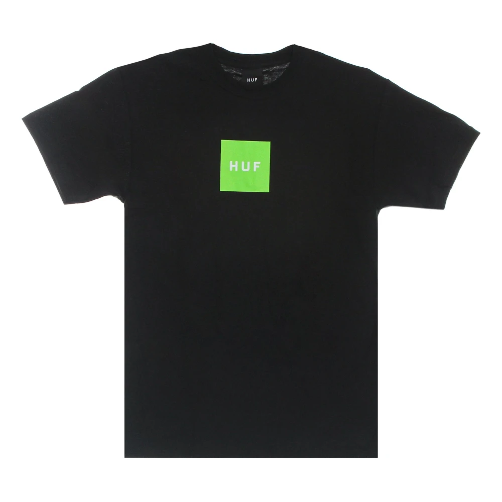 HUF Essentials Box Logo Tee Zwart Black Heren