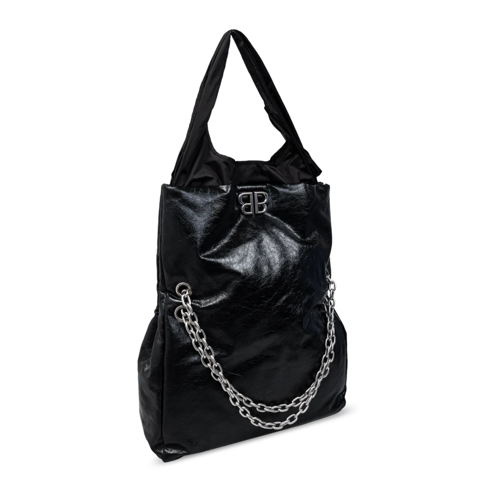 Balenciaga Monaco Grote Ketting Schoudertas Black Dames