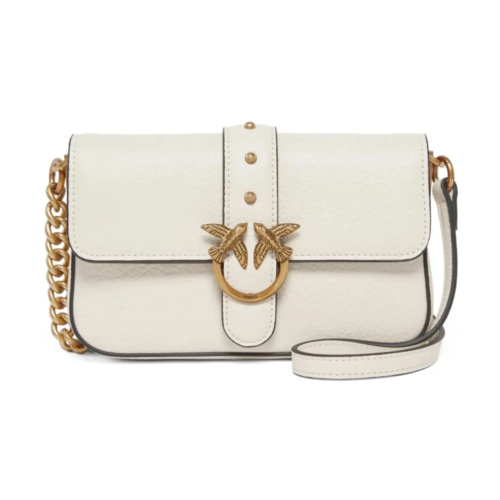 Pinko Women's White Love One Slouchy Baby Bottalat Bag - Cross Body Bags - One Size - Bags