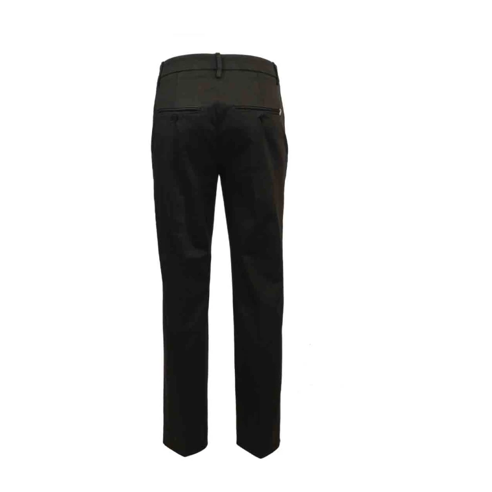 Dondup Katoenen broek met juweelknopen Black Dames