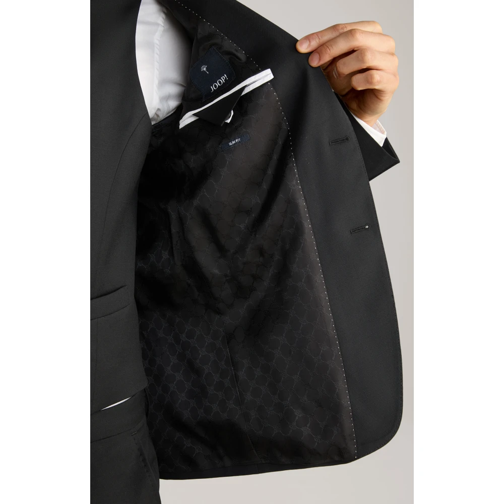 Joop! Klassieke wollen jas zwart Black Heren