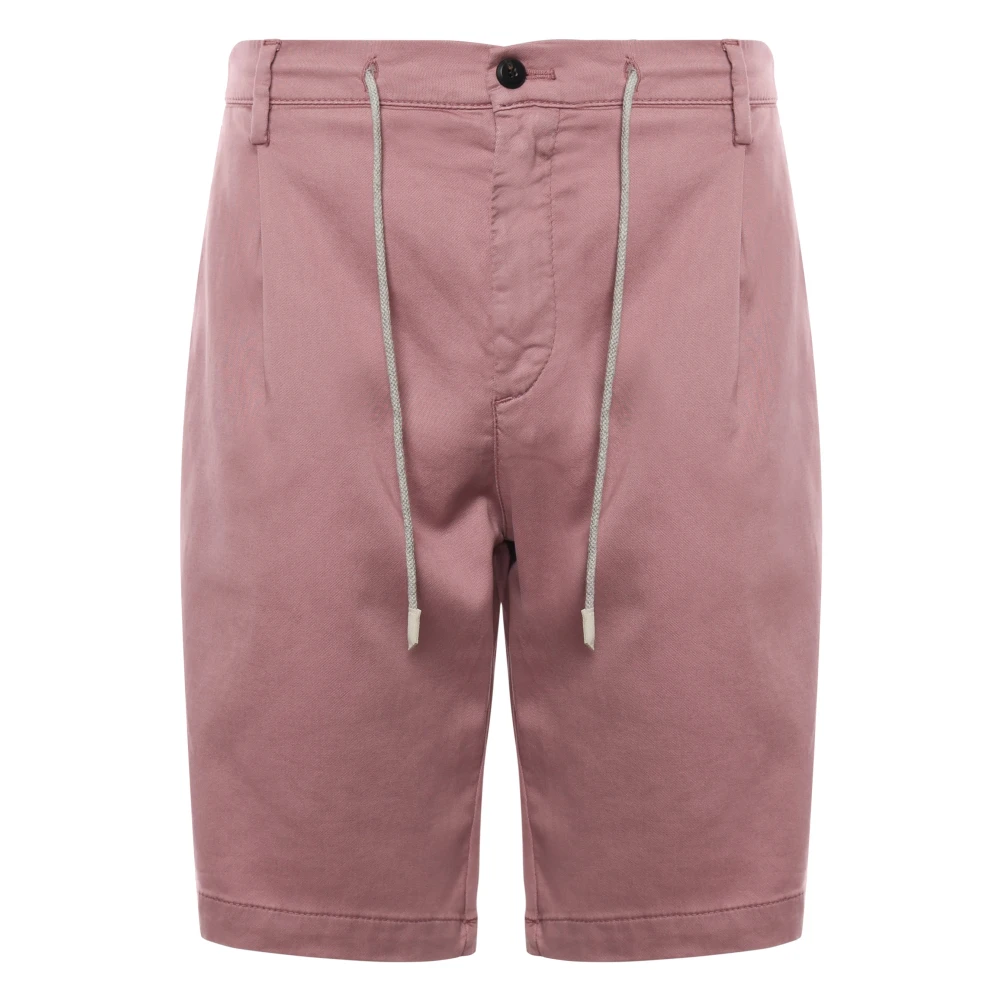 Eleventy Mauve Bermuda Trekkoord Shorts Purple Heren