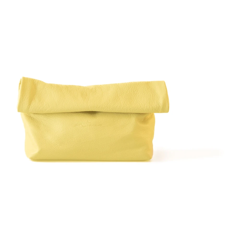 Cortana Delhi, stor gul läderclutch Yellow, Dam