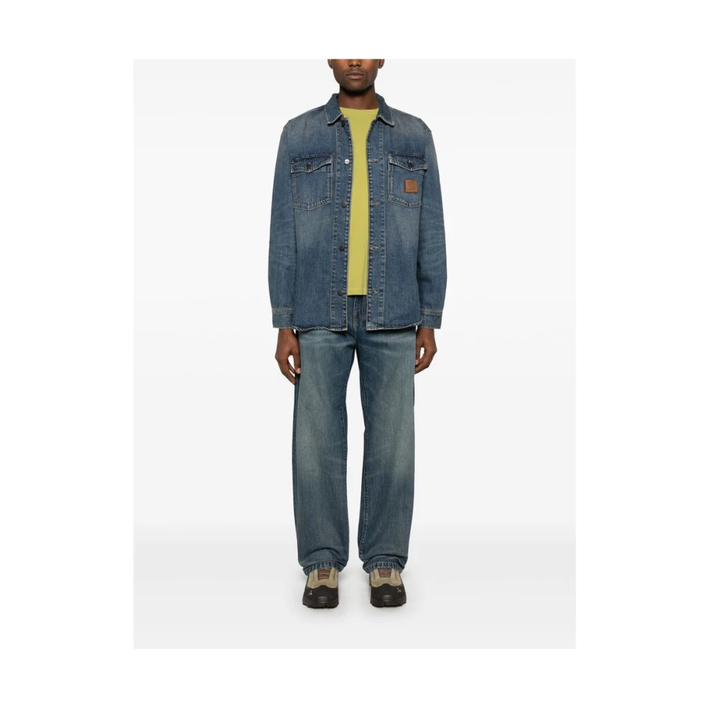 Carhartt WIP Blauwe Button-Up Shirt met Borstzakken Blue Heren