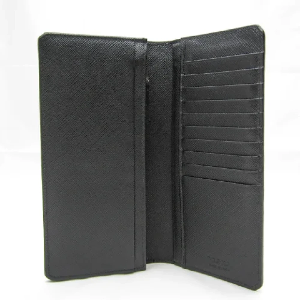 Prada Vintage Pre-owned Leather wallets Black Heren