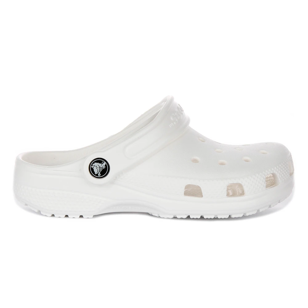 Crocs Unisex Kids White Classic Kids Clogs With Strap - Kids Sandals - 36 Eu - Kids