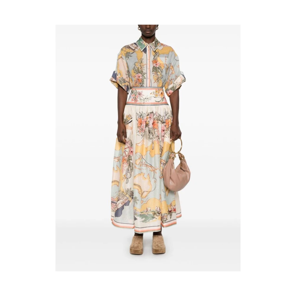 Zimmermann Beige Rok met Rits en Zakken Multicolor Dames