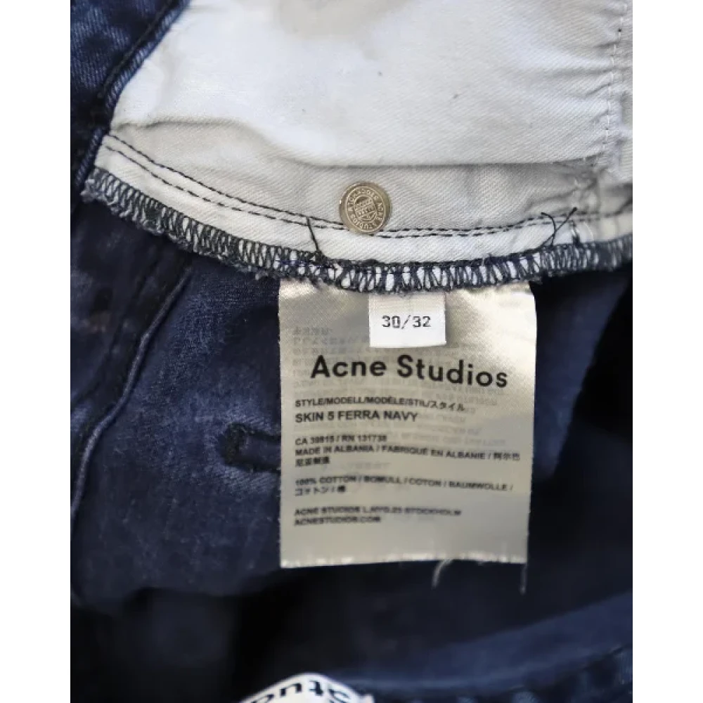Acne Studios Pre-owned Cotton jeans Blue Dames