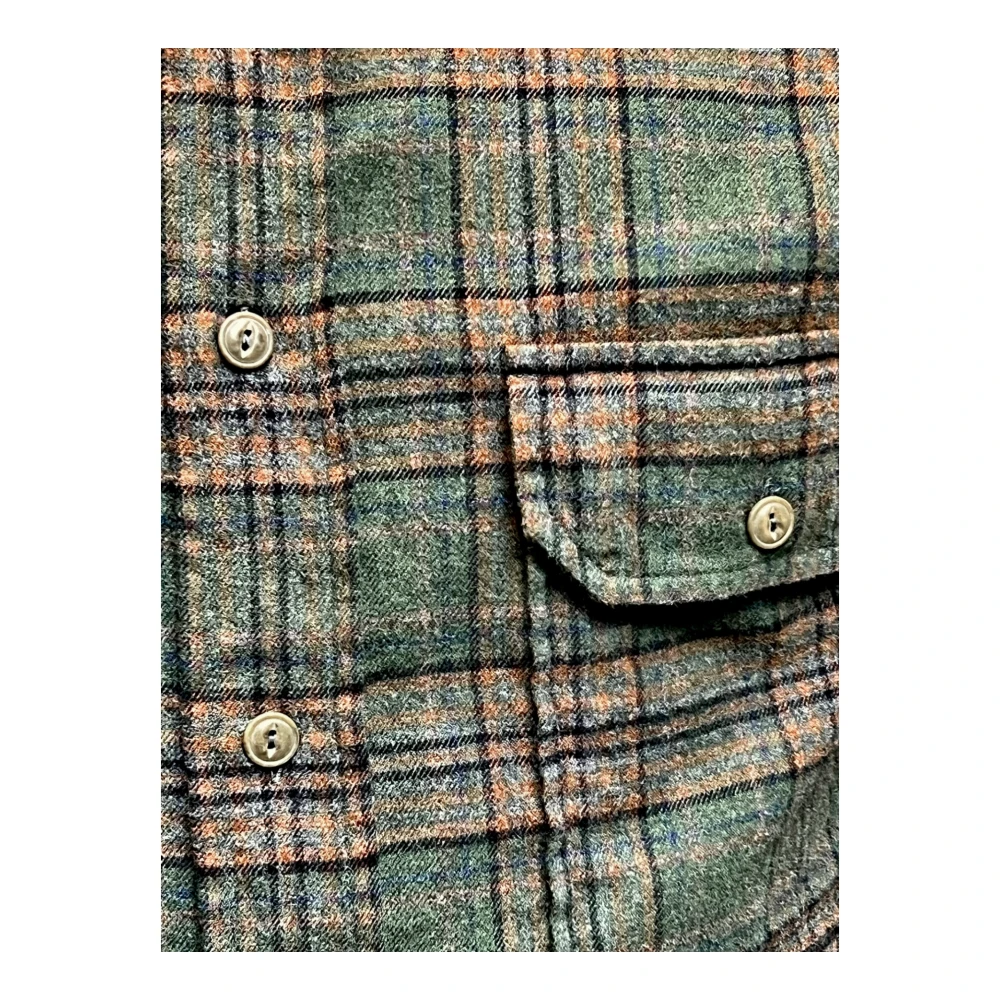 Xacus Flanellen Katoenen Legacy Geruite Shirt Groen Bruin Green Heren