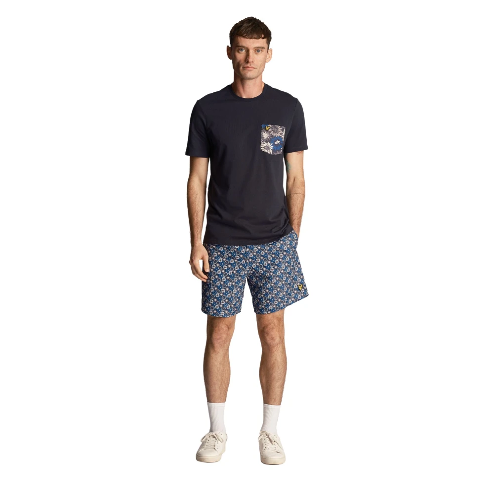 Lyle & Scott Tonal Swim Shorts Blue Heren