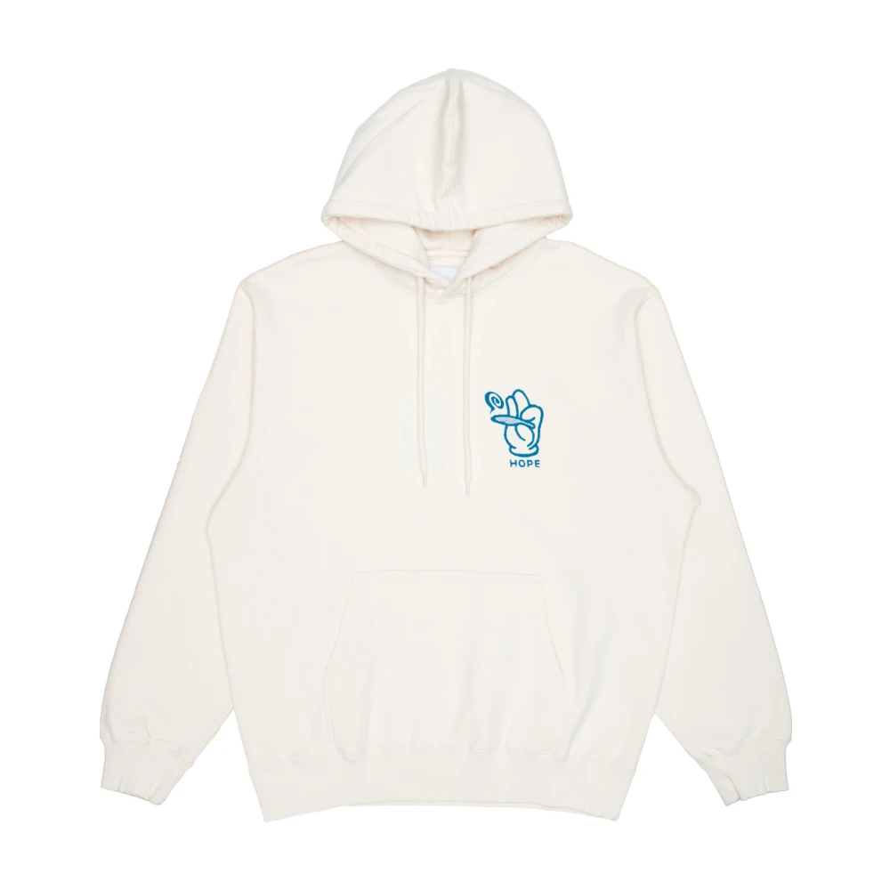 Edwin Katoenen Hoodie Hope Provider White Heren