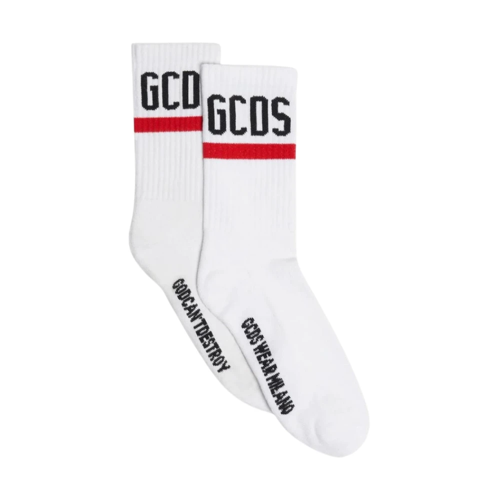 Gcds Katoenen Casual T-shirt White Heren