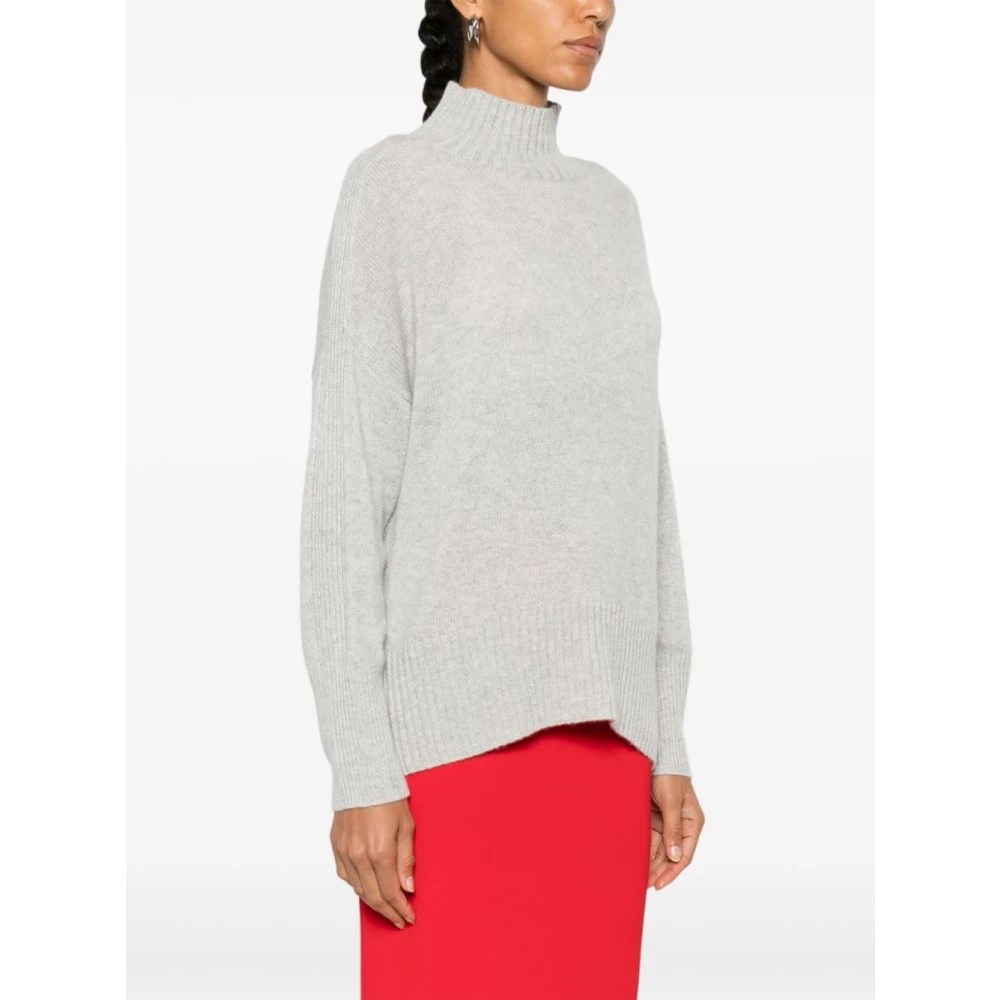 allude Lichtgrijze Kasjmiertrui Melange Effect Gray Dames