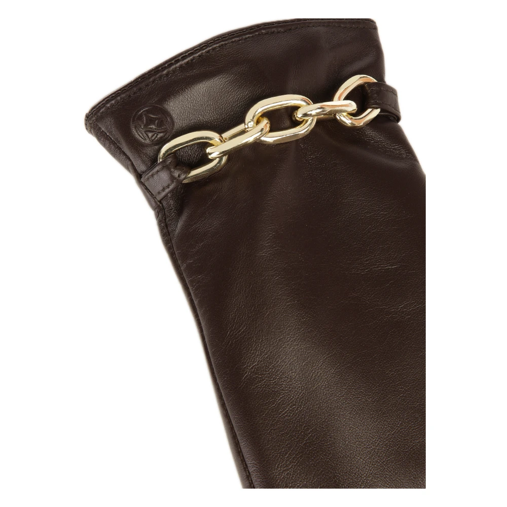 Kazar Bruine handschoenen met ketting Brown Dames