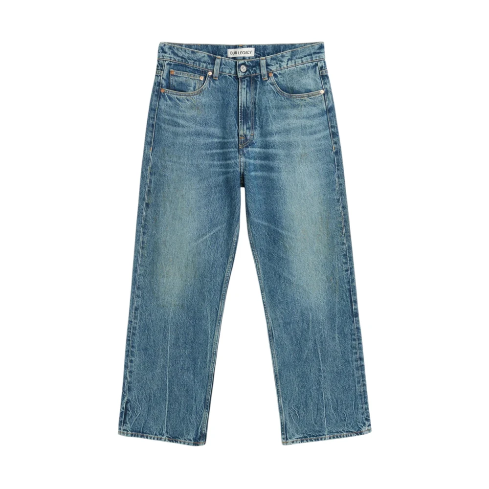 Our Legacy Men's Blue Straight Jeans,, Classic Denim Jeans For Everyday Wear W31