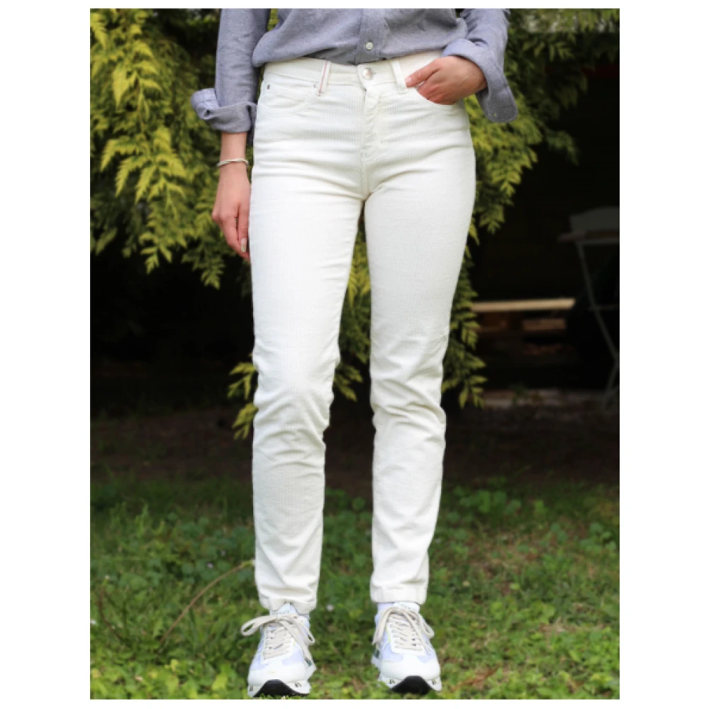 Islow Corduroy Slim 7 8 Broek Beige Dames