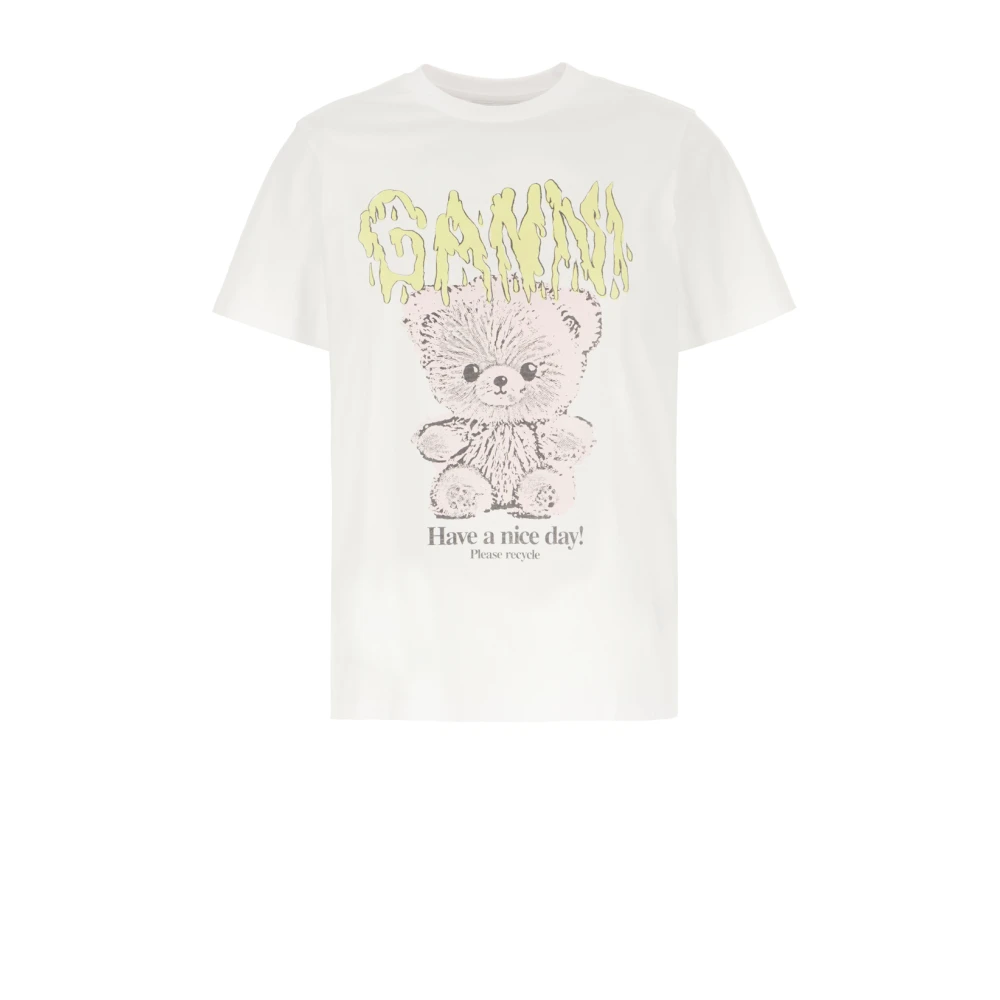 Ganni - Tops > T-Shirts - White - Ganni - Modalova