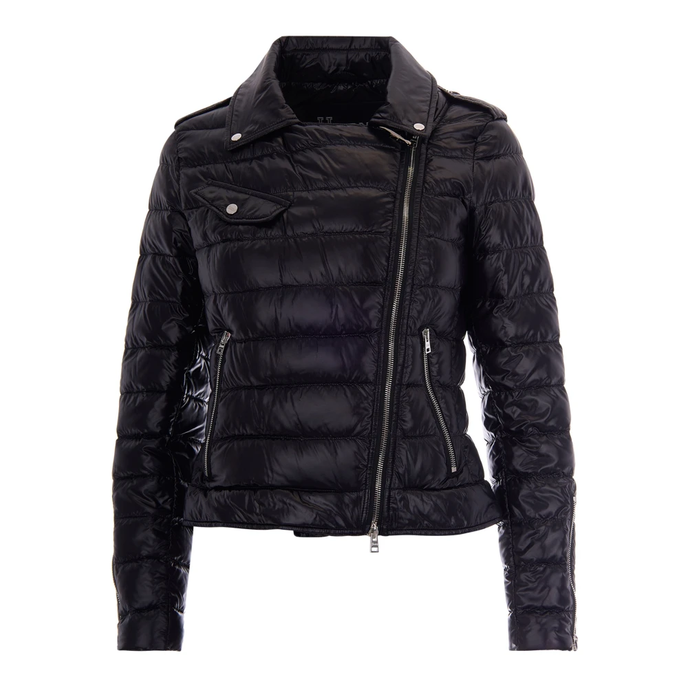Herno Black Down Jackets, Female, L, Bomber Jacket In Nylon Ultralight