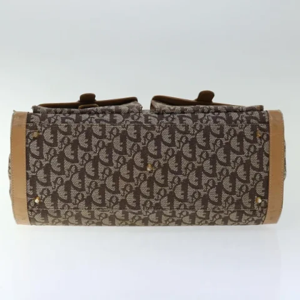 Dior Vintage Pre-owned Canvas handbags Beige Dames