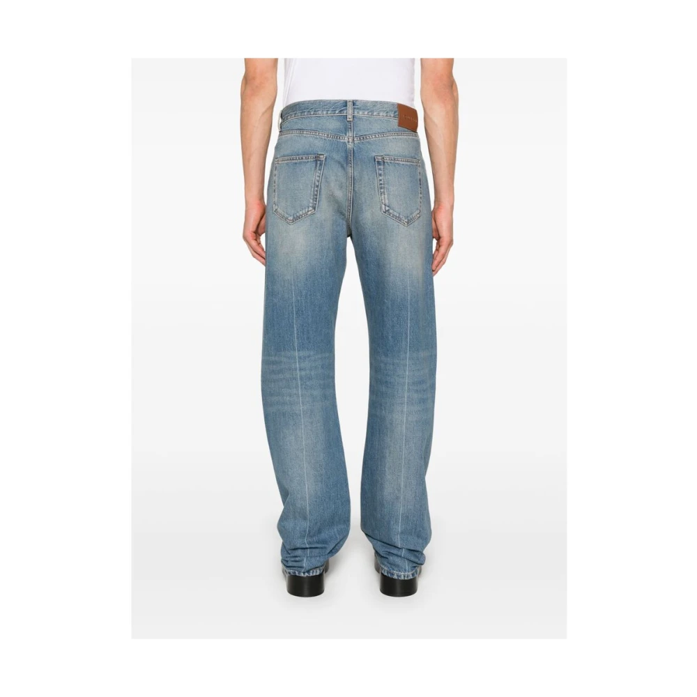 alexander mcqueen Poederblauwe Klassieke Jeans met Logopatch Blue Heren