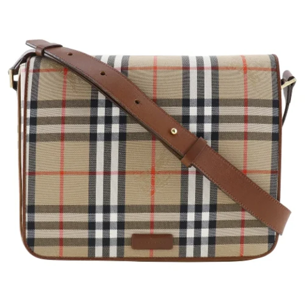 Burberry Vintage Pre-owned Canvas shoulder-bags Beige Dames