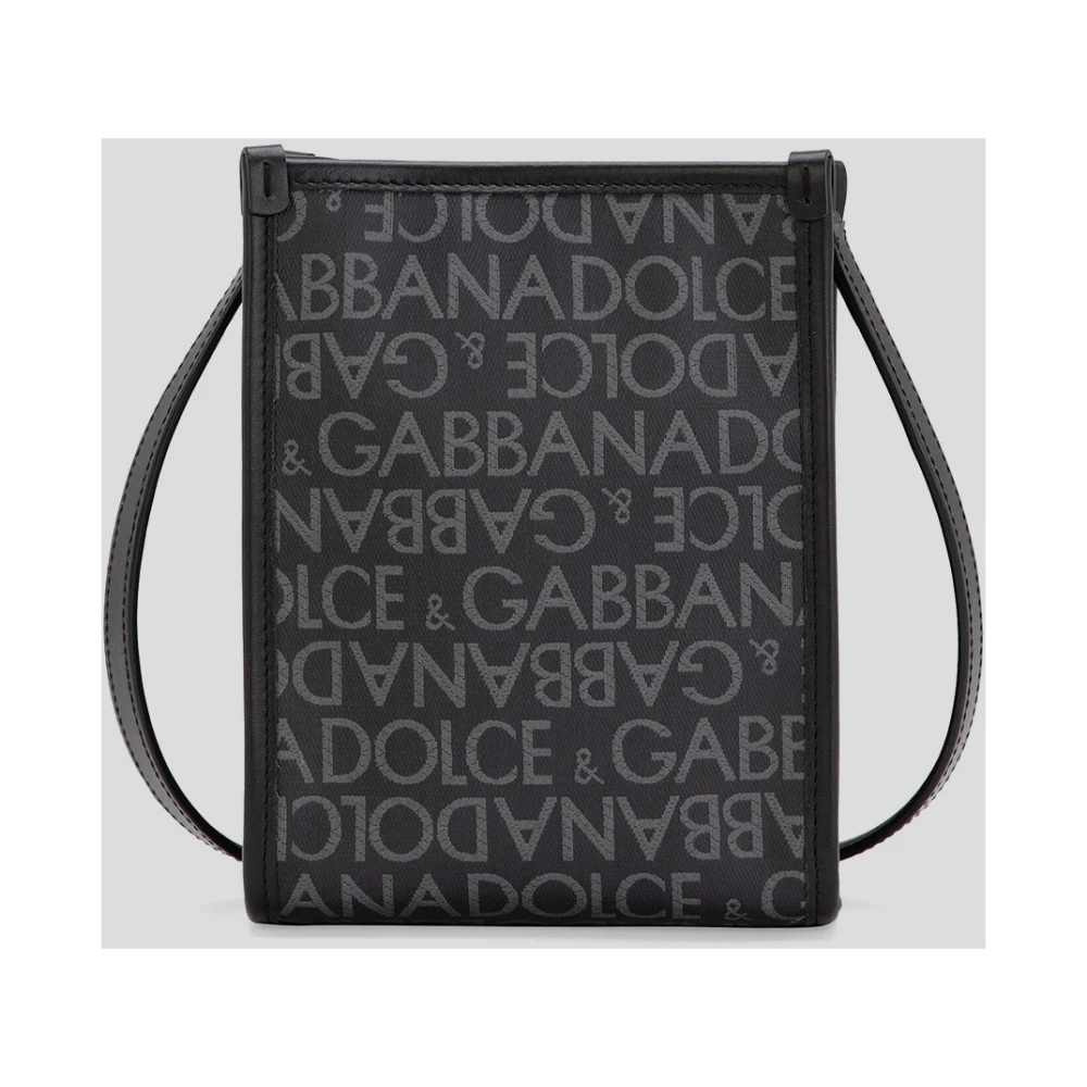Dolce & Gabbana Canvas Logo Tas Black Heren