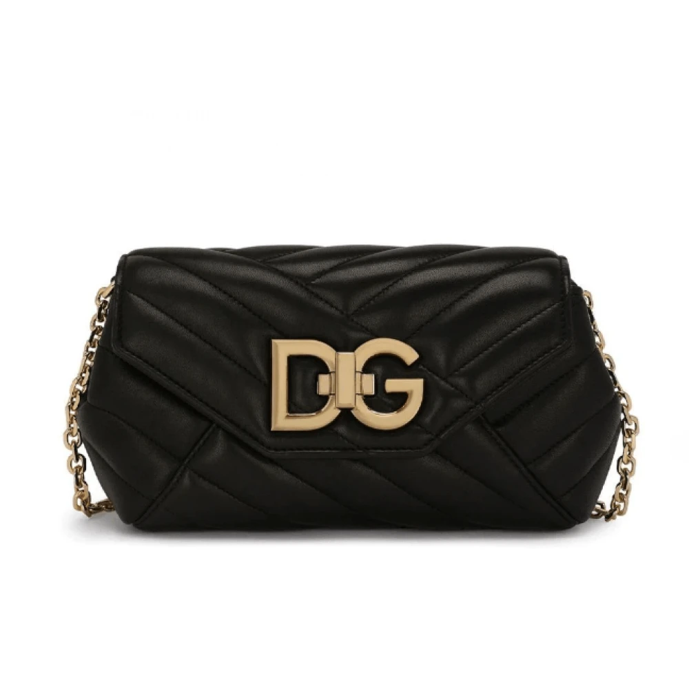 Dolce & Gabbana Quiltad Crossbody Väska Black, Dam