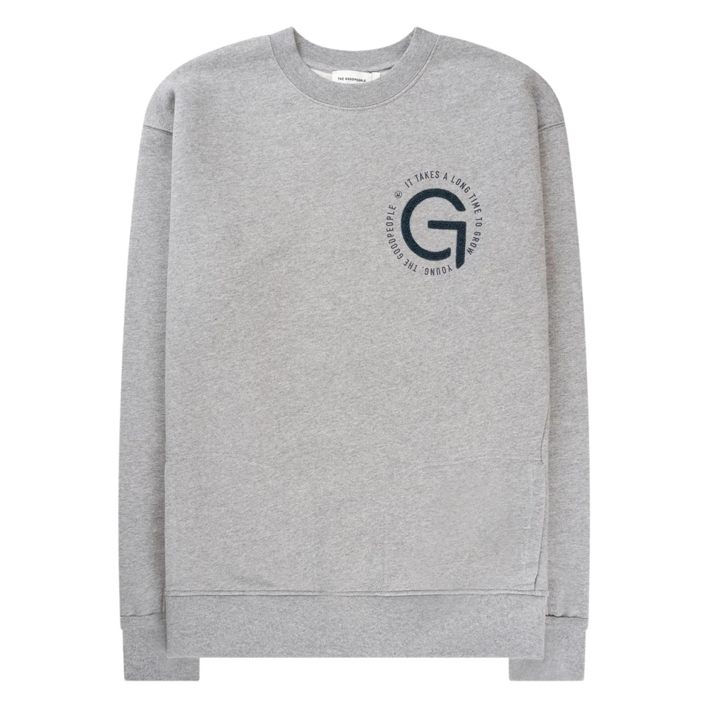 The GoodPeople Lteddy Sweaters in Grijs Gray Heren