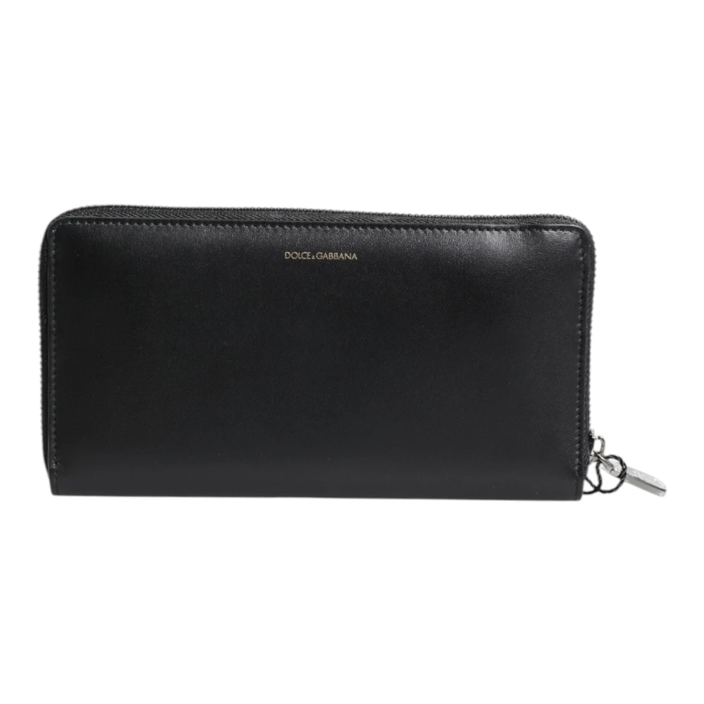 Dolce & Gabbana Women's Black Continental Zipper Wallet - Wallets & Cardholders - One Size - Accessories