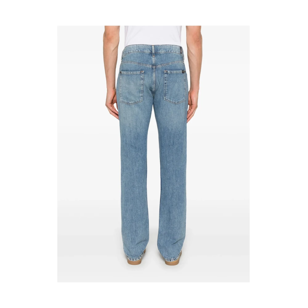 7 For All Mankind Blauwe Klassieke Five-Pocket Jeans Blue Heren