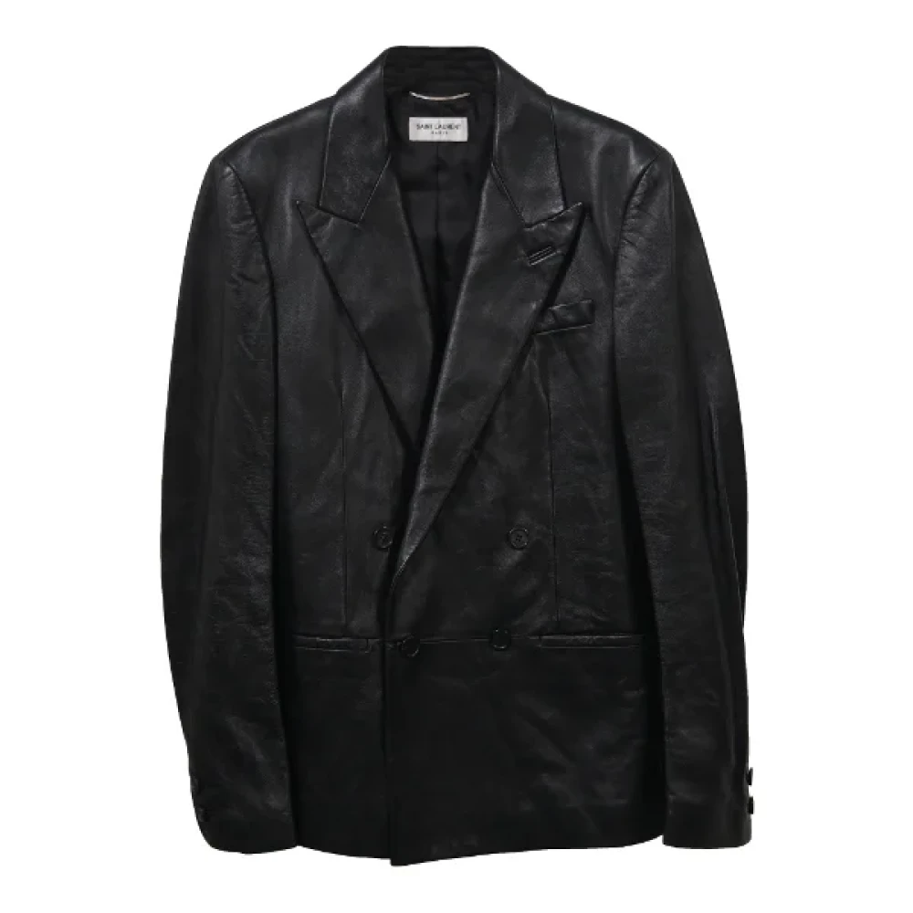 Yves Saint Laurent Vintage Pre-owned Leather outerwear Black Heren