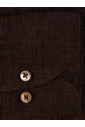 linen-brown-fitted-body-skjorte