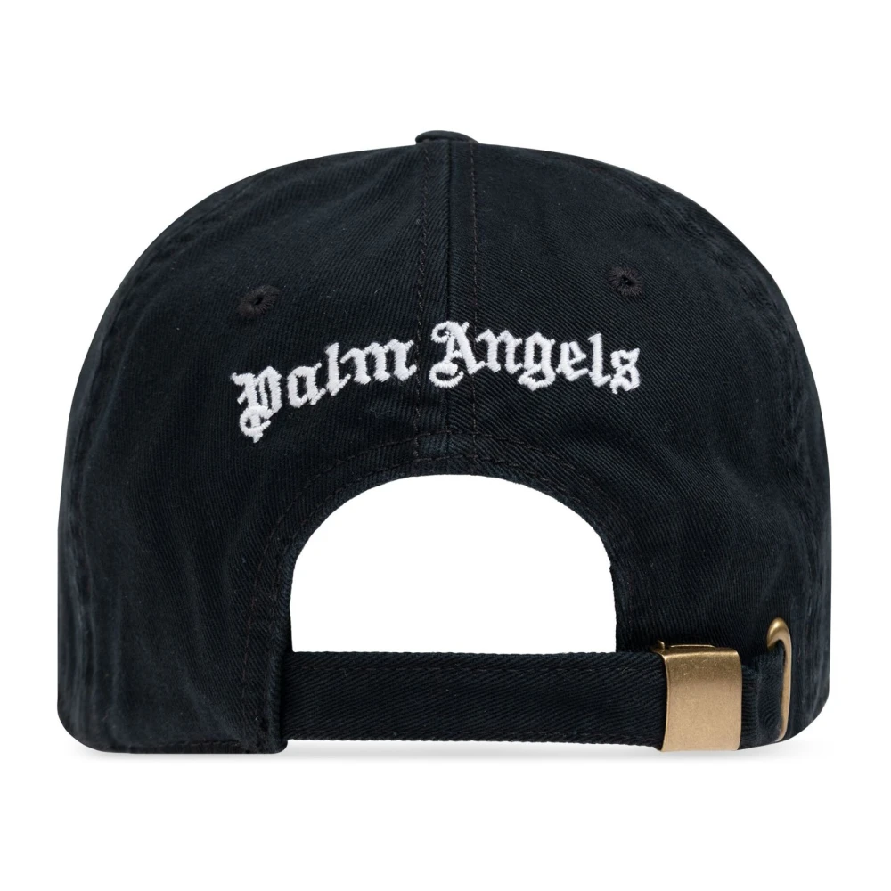Palm Angels Zwarte Classic Logo Cap Black Dames