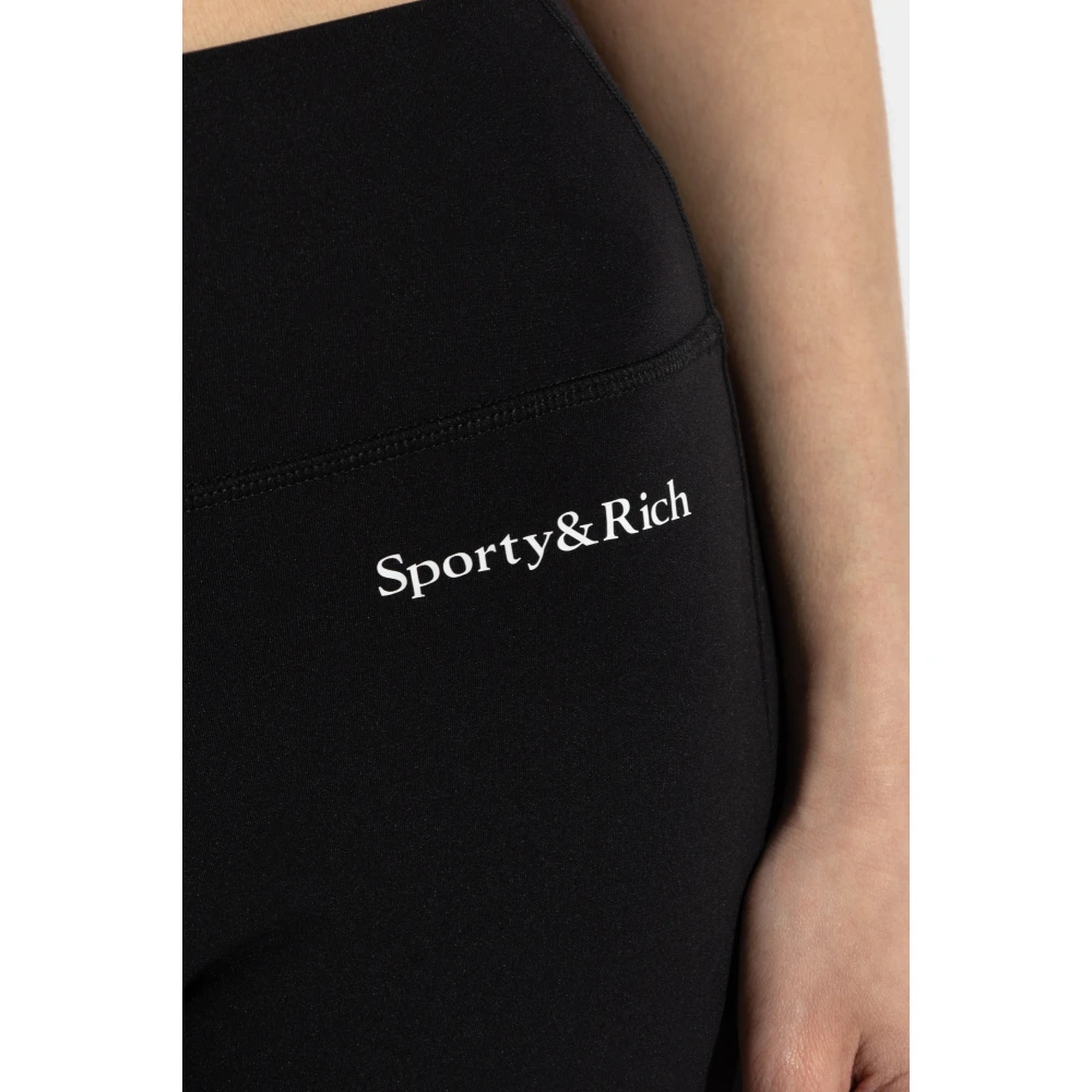 Sporty & Rich Broek uit de Core-collectie Black Dames