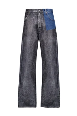 Panelmonterade Midjehöga Bomullsjeans
