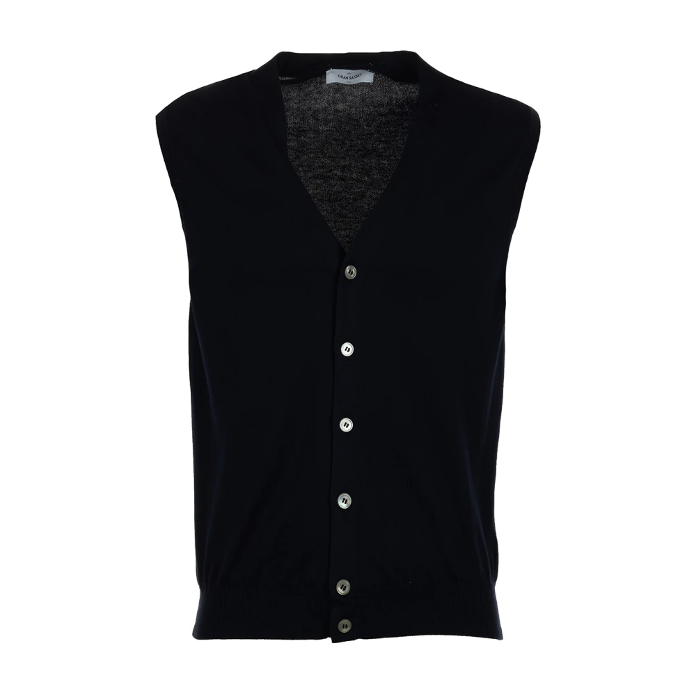 Gran Sasso Blauwe Cardigan Sweaters Blue Heren
